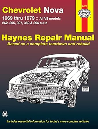 chevrolet nova v8 haynes repair manual 1st edition haynes publishing 0856966932, 978-0856966934