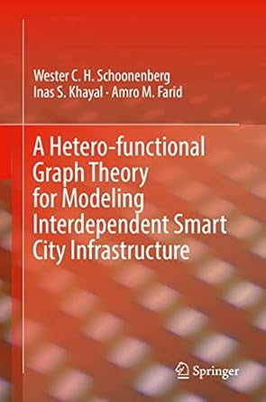a hetero functional graph theory for modeling interdependent smart city infrastructure 1st edition wester c h