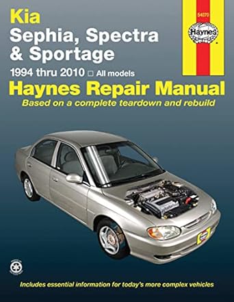 kia sephia spectra and sportage haynes repair manual 1st edition j j haynes 1563929082, 978-1563929083