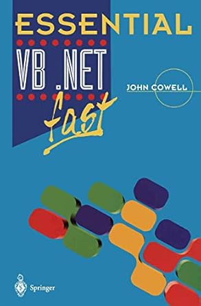 essential vb net fast 1st edition john cowell 1852335912, 978-1852335915