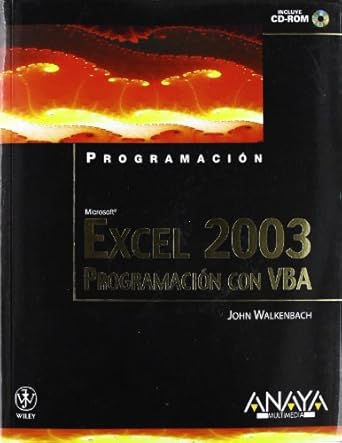 excel 2003 programacion con vba / excel 2003 power programming with vba 1st edition john walkenbach