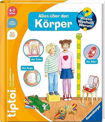 tiptoi wieso why why everything about the body 1st edition heike tober 3473492280, 978-3473492282