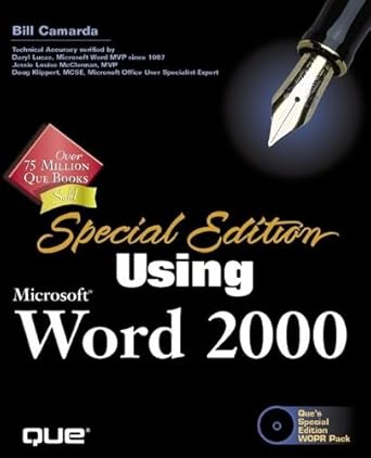 using microsoft word 2000 1st edition bill camarda 0789718529, 978-0789718525