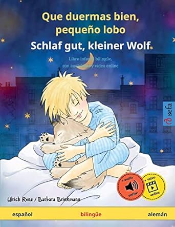 que duermas bien pequeno lobo schlaf gut kleiner wolf libro infantil bilingue con audiolibro descargable 1st