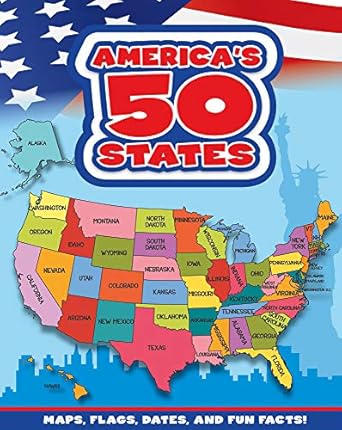 americas 50 states maps flags dates and fun facts 1st edition flying frog publishing 1423654234,