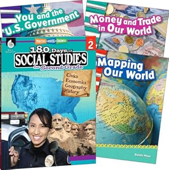 Learn At Home Social Studies Bundle Grade 2 4 Book Set