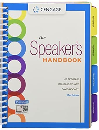 the speakers handbook spiral bound version 1st edition jo sprague ,douglas stuart ,david bodary 1337558613,