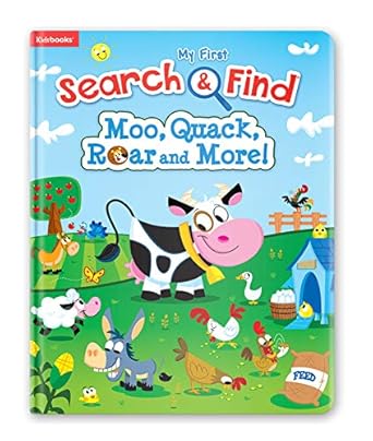 my first search and find moo quack roar and more search for animals in a variety of natural environments ages