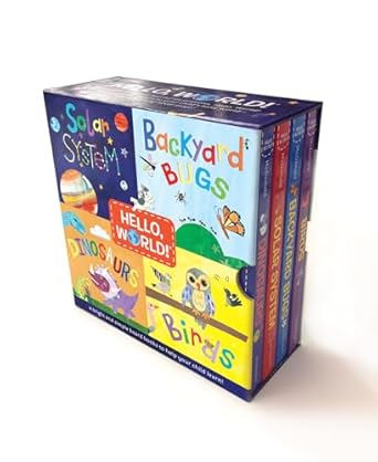 hello world boxed set solar system dinosaurs backyard birds bugs 1st edition jill mcdonald 0525581324,