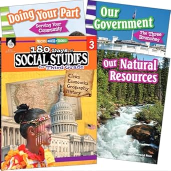 Learn At Home Social Studies Bundle Grade 3 4 Book Set