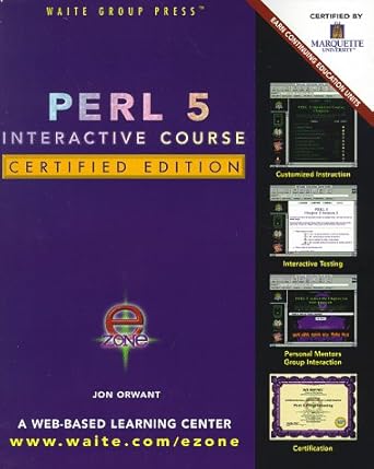 perl 5 interactive course 1st edition jon orwant 1571691138, 978-1571691132