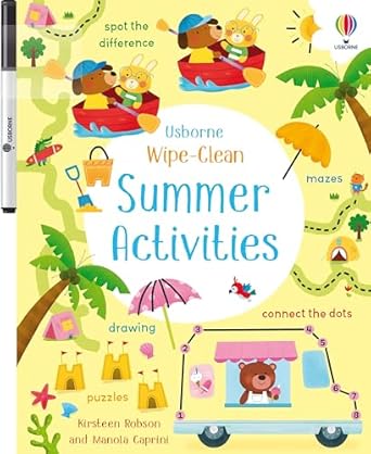 wipe clean summer activities count draw and learn with wipe clean summer activities for kids 1st edition