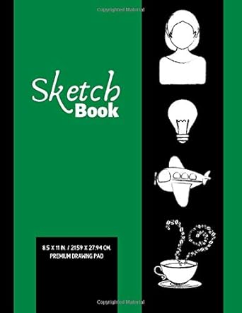 sketch book premium blank art and drawing paper composition notebook large 8 5x11 inches green 1st edition