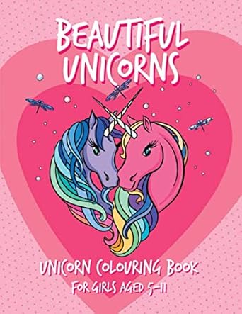 beautiful unicorns unicorn colouring book for girls 1st edition robbie johnson 1913514013, 978-1913514013