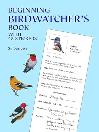 beginning birdwatchers book with 48 stickers 1st edition sy barlowe 0486410595, 978-0486410593