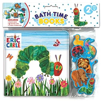 the world of eric carle bath time books activity books for kids bath book 6 padded suction cups 1 mesh bag