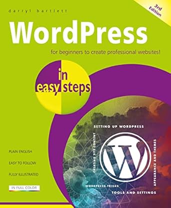 wordpress in easy steps 1st edition darryl bartlett 1840789840, 978-1840789843