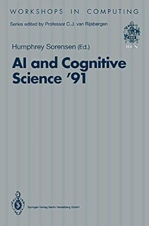 ai and cognitive science 91 university college cork 19 20 september 1991 1st edition humphrey sorensen