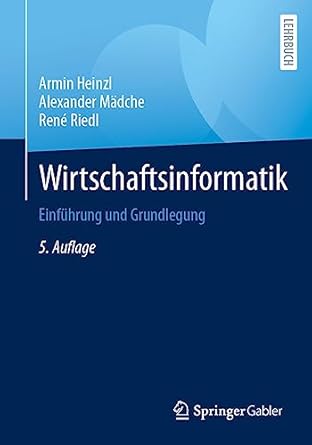 wirtschaftsinformatik einfuhrung und grundlegung 1st edition armin heinzl ,alexander madche ,rene riedl