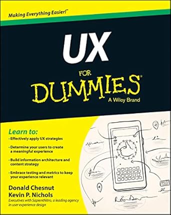 ux for dummies 1st edition kevin p nichols ,donald chesnut 1118852788, 978-1118852781