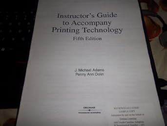 printing technology 1st edition j michael and penny ann dolin adams 0766822338, 978-0766822337