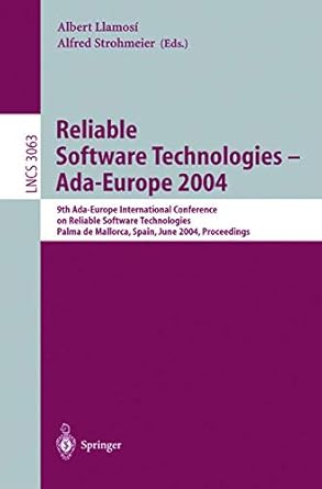 reliable software technologies ada europe 2004 9th ada europe international conference on reliable software