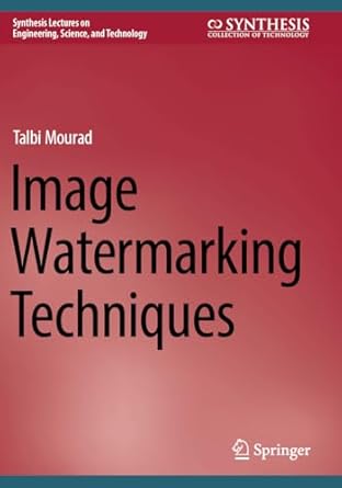 image watermarking techniques 1st edition talbi mourad 3031409760, 978-3031409769
