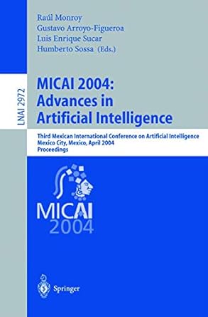 micai 2004 advances in artificial intelligence third mexican international conference on artificial