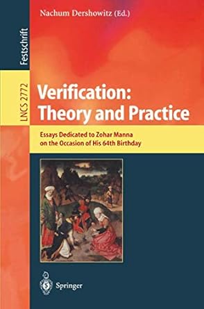 verification theory and practice 1st edition nachum dershowitz 3540210024, 978-3540210023