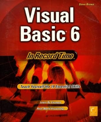 visual basic 6 in record time 1st edition steve brown 0782123104, 978-0782123104
