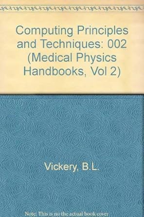 computing principles and techniques 1st edition bruce vickery 0852745052, 978-0852745052