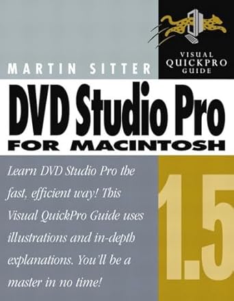 dvd studio pro 1 5 for macintosh visual quickpro guide 1st edition martin sitter 0321115473, 978-0321115478