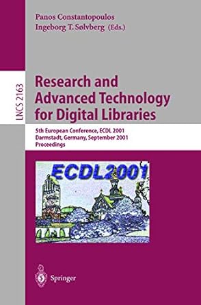 research and advanced technology for digital libraries 5th european conference ecdl 2001 darmstadt germany