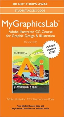 mylab graphics adobe illustrator cc course access card 1st edition peachpit press 0133511499, 978-0133511499