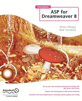 foundation asp for dreamweaver 8 1st edition rob turnbull ,omar elbaga 1590595688, 978-1590595688