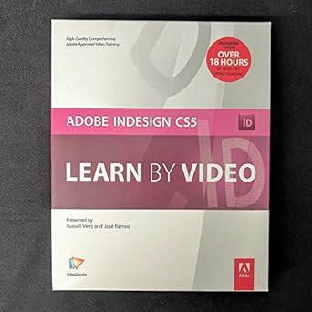 adobe indesign cs5 1st edition video2brain ,russell viers ,jose ramos 0321734807, 978-0321734808
