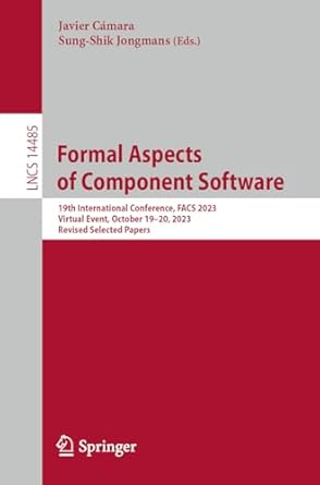 formal aspects of component software 19th international conference facs 2023 virtual event october 19 20 2023