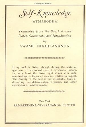 self knowledge atmabodha 1st edition swami nikhilananda 0911206116, 978-0911206111