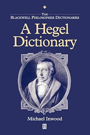 a hegel dictionary 1st edition michael inwood 0631175334, 978-0631175339
