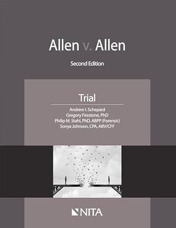 allen v allen trial 1st edition andrew i schepard ,gregory firestone ,philip m stahl ,sonya johnson