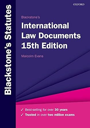 blackstones international law documents 1st edition malcolm evans 0198867085, 978-0198867081