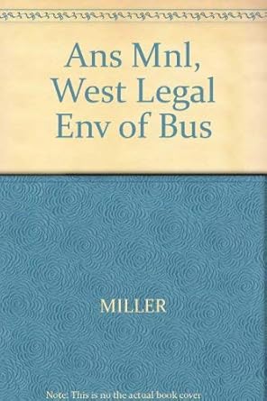 ans mnl west legal env of bus 1st edition frank b cross 0324402090, 978-0324402094