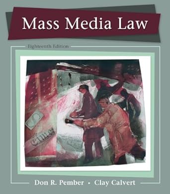 mass media law 1st edition don pember ,clay calvert 0073526185, 978-0073526188