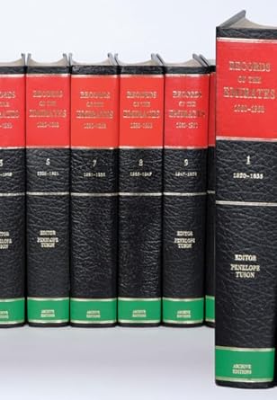 records of the emirates 1820 1960 12 volume hardback set including boxed genealogical table and maps 1st