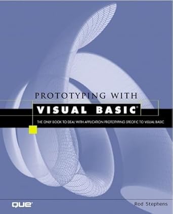 prototyping with visual basic 1st edition rod stephens 0789725789, 978-0789725783