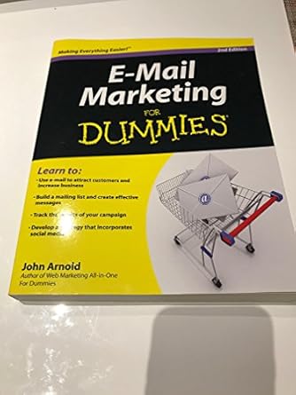 e mail marketing for dummies 1st edition john arnold 0470947675, 978-3527302215