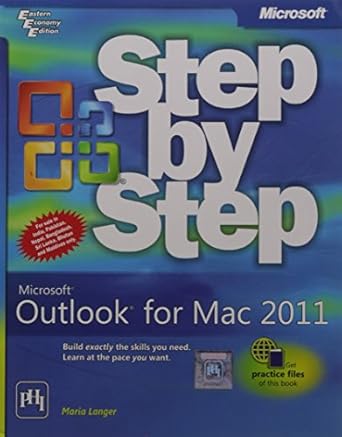 microsoft outlook for mac 2011 step by step 1st edition maria langer 8120344642, 978-8120344648