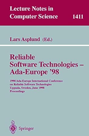 reliable software technologies ada europe 98 1998 ada europe international conference on reliable software