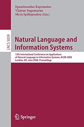 natural language and information systems 13th international conference on applications of natural language to
