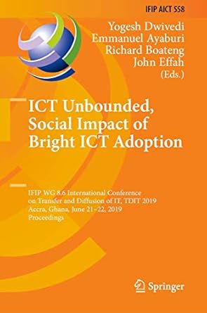 ict unbounded social impact of bright ict adoption ifip wg 8 6 international conference on transfer and